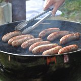 Last batch of brats on the grill